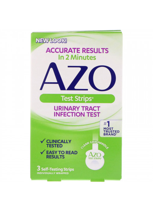 Azo, Urinary Tract Infection Test Strips, 3 Self-Testing Strips