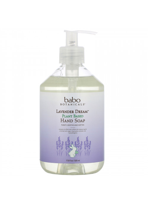 Babo Botanicals, Lavender Dream, Plant Based Hand Soap, 17.6 fl oz (520 ml)