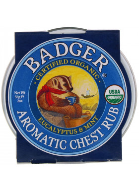 Badger Company, Aromatic Chest Rub, Eucalyptus & Mint, 2 oz (56 g)