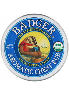 Badger Company, Aromatic Chest Rub, Eucalyptus & Mint, 2 oz (56 g)