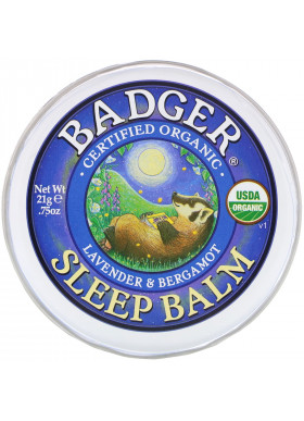 Badger Company, Organic, Sleep Balm, Lavender & Bergamot, .75 oz (21 g)