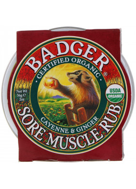 Badger Company, Organic, Sore Muscle Rub, Cayenne & Ginger, 2 oz (56 g)