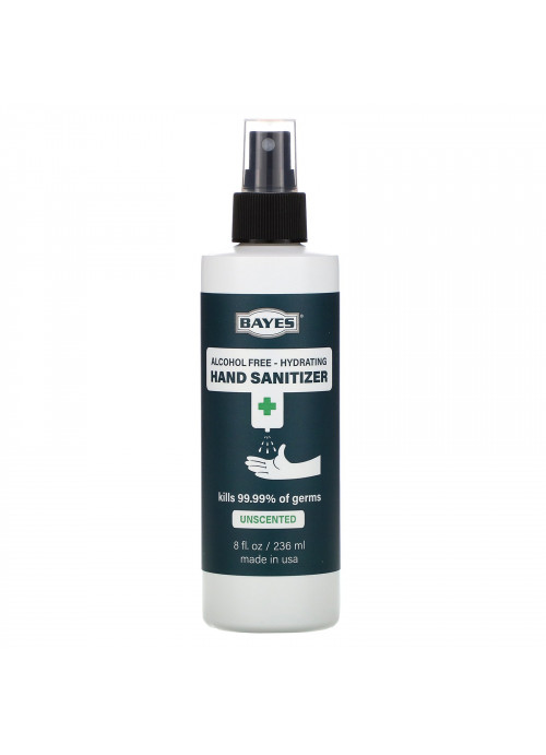 Bayes, Hand Sanitizer, Alcohol Free, Unscented, 8 fl oz (236 ml)