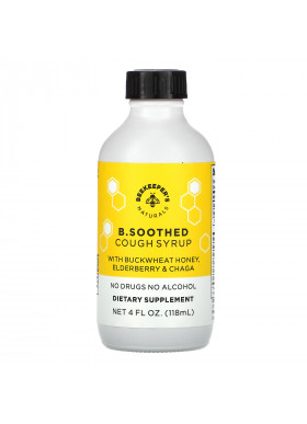 Beekeeper's Naturals, B. Soothed Cough Syrup, 4 fl oz (118 ml)