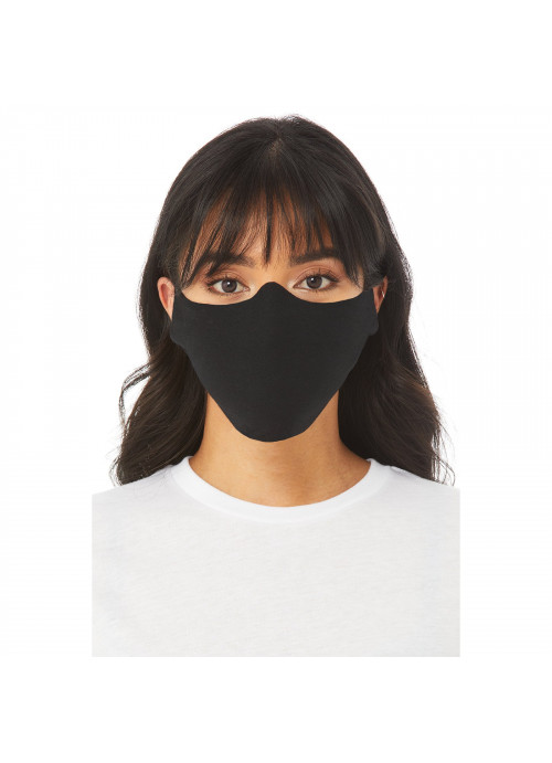 BELLA+CANVAS, Adult Daily Face Cover, Black, 1 Mask