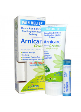 Boiron, Arnicare Cream, Pain Relief, 2.5 oz (70 g), Appr. 80 Pellets