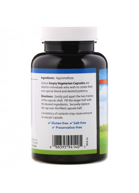 Carlson Labs, Empty Vegetarian #1 Capsules, 200 Capsules