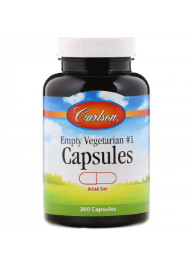 Carlson Labs, Empty Vegetarian #1 Capsules, 200 Capsules