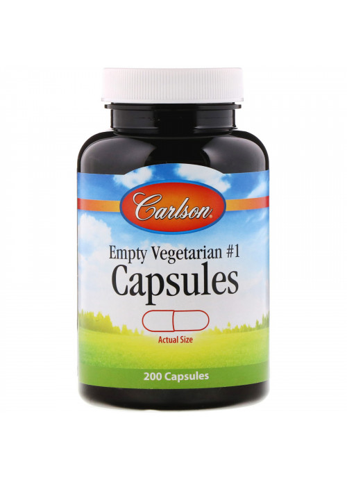 Carlson Labs, Empty Vegetarian #1 Capsules, 200 Capsules