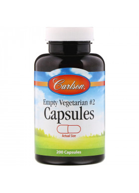 Carlson Labs, Empty Vegetarian #2 Capsules, 200 Capsules