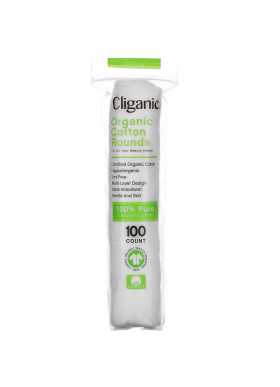 Cliganic, Organic Cotton Rounds, 100 Count