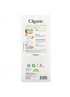 Cliganic, Organic Cotton Swabs,  500 Paper Sticks