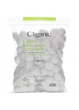 Cliganic, Organic Super Jumbo Cotton Balls, 100 Count