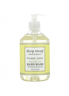 Deep Steep, Argan Oil Hand Wash, Lemongrass-Jasmine, 17.6 fl oz (520 ml)