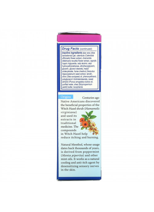 Earth's Care, Hemorrhoid Relief Cream, with Witch Hazel and Menthol, 1 oz (28 g)