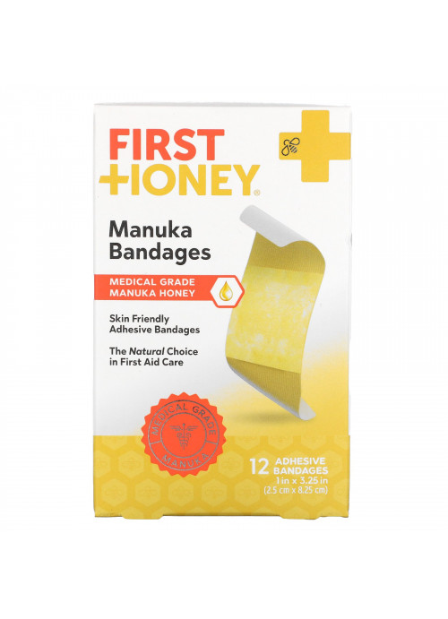 First Honey, Manuka Bandages, 12 Adhesive Bandages