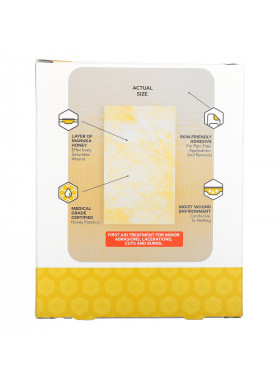First Honey, Manuka Dressings, 6 Adhesive Bandages
