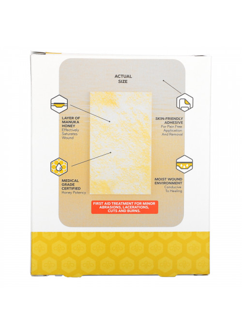 First Honey, Manuka Dressings, 6 Adhesive Bandages