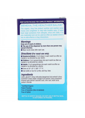 Genexa, Children's Saline Care, Organic Nasal Spray & Dropper, Ages 2+, 1 fl oz (30 ml)