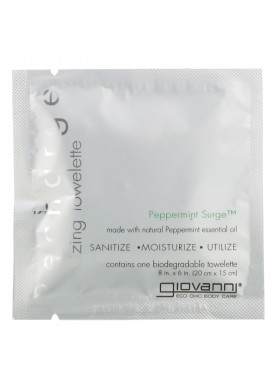 Giovanni, Mixed Sanitizing Towelettes, Peppermint Surge, Grapefruit Splash, Lavender Calm, 20 Towelettes