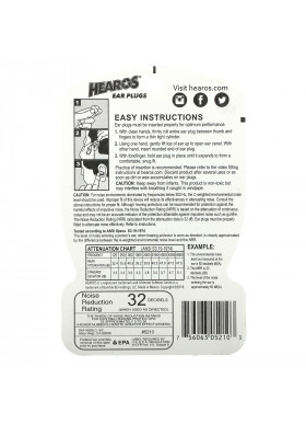 Hearos, Ear Plugs, NRR 32, 14 Pairs
