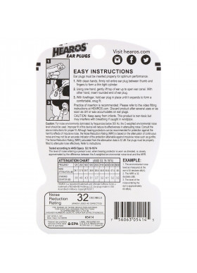 Hearos, Ear Plugs, Ultimate Softness, High, NRR 32, 6 Pair