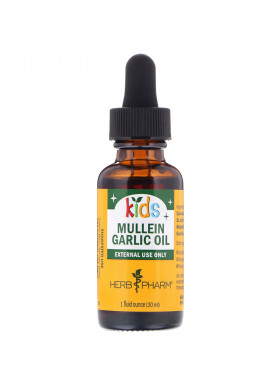 Herb Pharm, Mullein Garlic Oil, For Kids, 1 fl oz (30 ml)