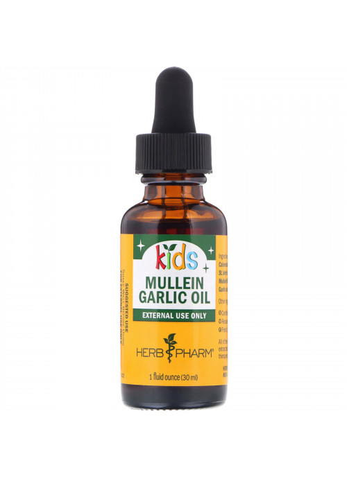 Herb Pharm, Mullein Garlic Oil, For Kids, 1 fl oz (30 ml)