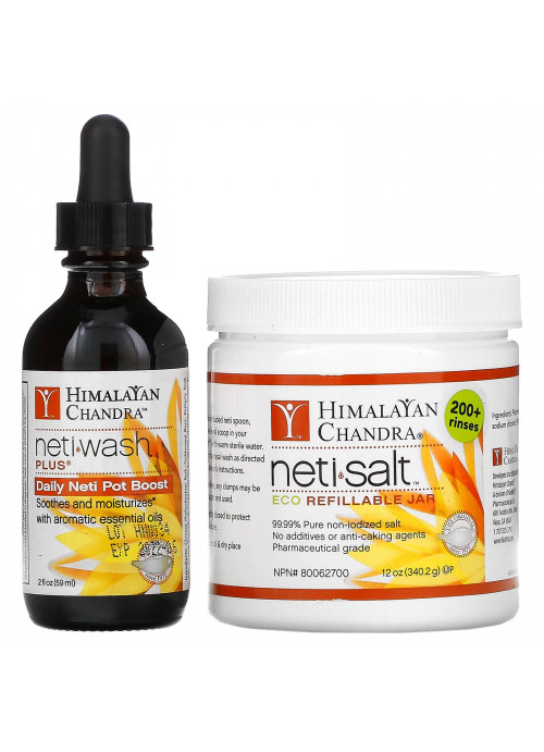 Himalayan Institute, Neti Pot, Porcelain Sinus Cleansing System, 3 Piece Kit