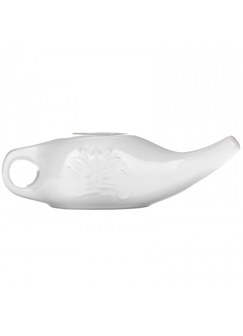 Himalayan Institute, Neti Pot, Porcelain Sinus Cleansing System, 3 Piece Kit
