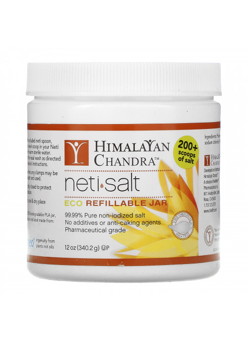 Himalayan Institute, Neti•Salt, Eco Refillable Jar, 12 oz (340.2 g)