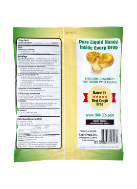 Honees, Honey Menthol Cough Suppressant, 20 Cough Drops