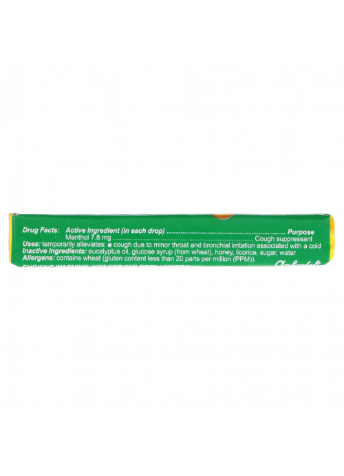 Honees, Menthol Eucalyptus Cough Drops, 9 Drops