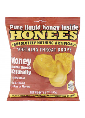 Honees, Soothing Throat Drops, Honey, 20 King Size Drops