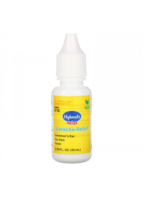 Hyland's, 4 Kids, Earache Relief Liquid Drops, Ages 2-12, 0.33 fl oz (10 ml)