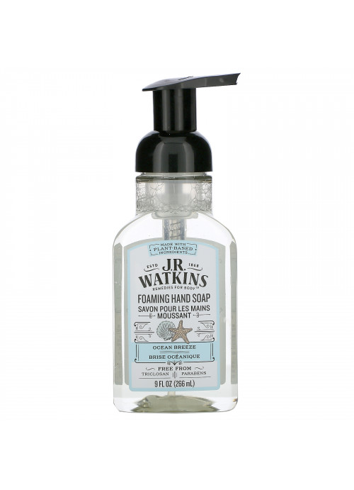 J R Watkins, Foaming Hand Soap, Ocean Breeze, 9 fl oz (266 ml)