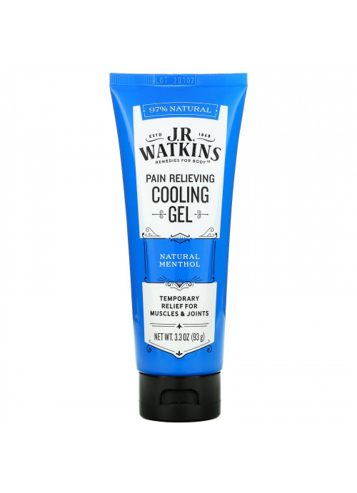 J R Watkins, Pain Relieving Cooling Gel, Natural Menthol, 3.3 oz (93 g)