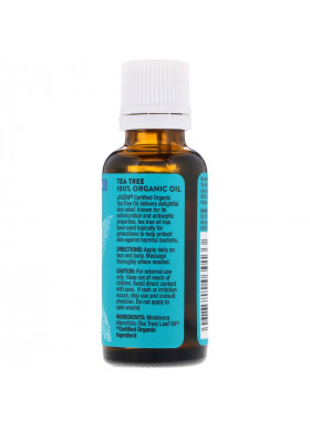 Jason Natural, 100% Organic Oil, Tea Tree, 1 fl oz (30 ml)