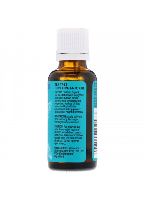 Jason Natural, 100% Organic Oil, Tea Tree, 1 fl oz (30 ml)