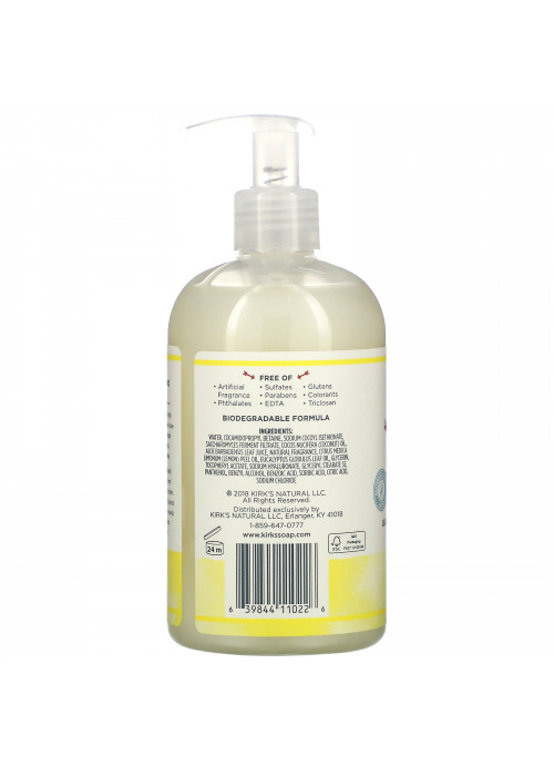 Kirk's, Odor Neutralizing Hand Wash, Lemon & Eucalyptus, 12 fl oz (355 ml)