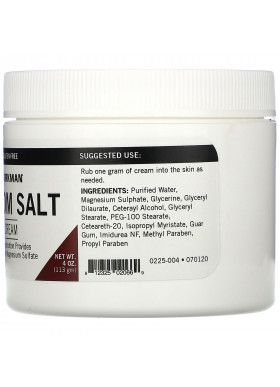 Kirkman Labs, Epsom Salt Cream, 4 oz (113 gm)