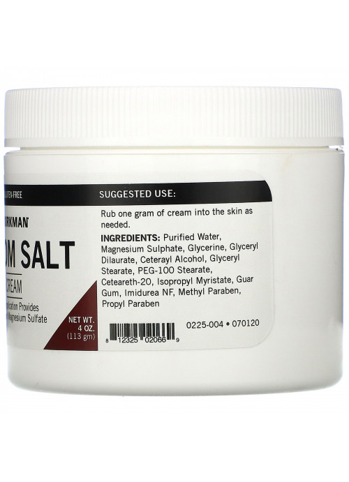 Kirkman Labs, Epsom Salt Cream, 4 oz (113 gm)