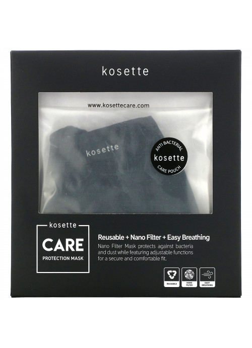 Kosette, Care Protection Reusable Nano Filter Mask, Large, 1 Mask