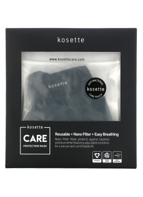 Kosette, Care Protection Reusable Nano Filter Mask, Medium, 1 Mask