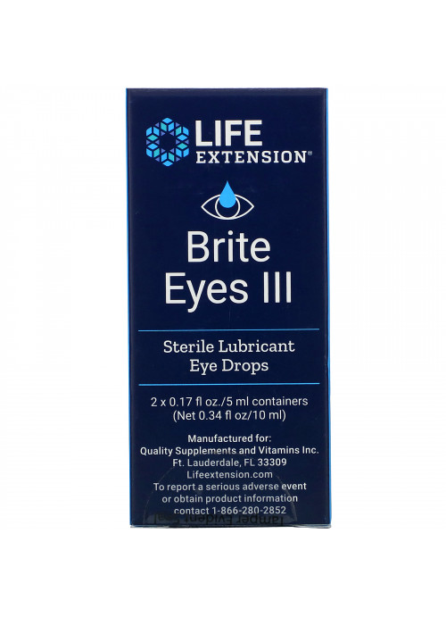 Life Extension, Brite Eyes III, 2 Vials, 0.17 fl oz. (5 ml) Each