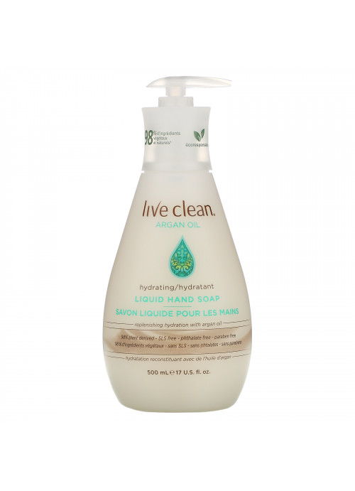 Live Clean, Hydrating Liquid Hand Soap, Argan Oil, 17 fl oz (500 ml)