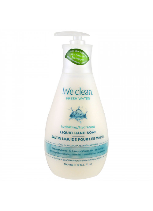 Live Clean, Hydrating Liquid Hand Soap, Fresh Water, 17 fl oz (500 ml)
