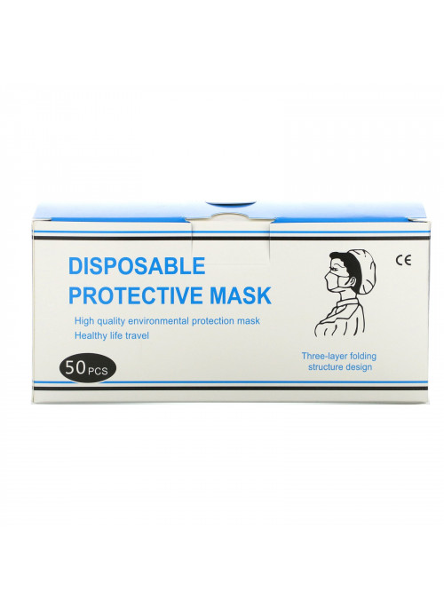 Luseta Beauty, Disposable Protection Face Mask, 50 Pack