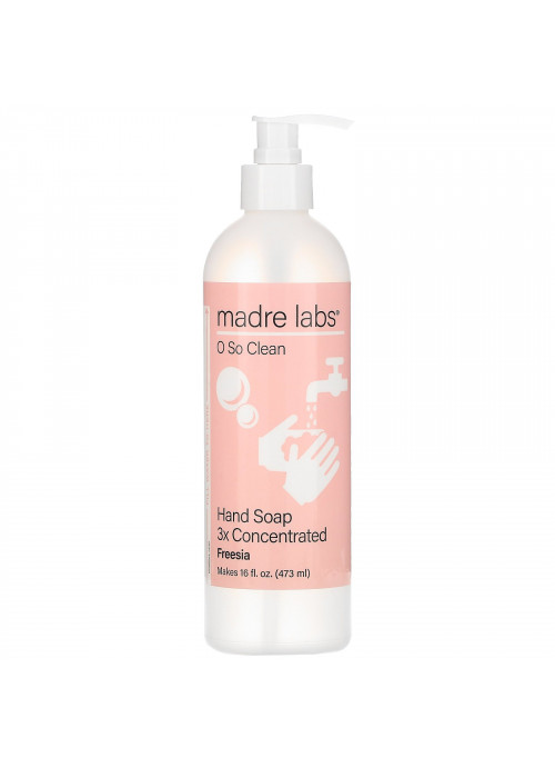 Madre Labs, Hand Soap, 3x Concentrate, Freesia, 1 Pouch, 4 oz (118 ml)
