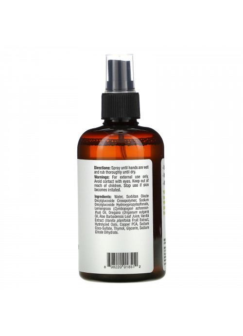 Mild By Nature, On-The-Go Hand Cleanser, Alcohol-Free, Lemongrass, 8 fl oz (240 ml)